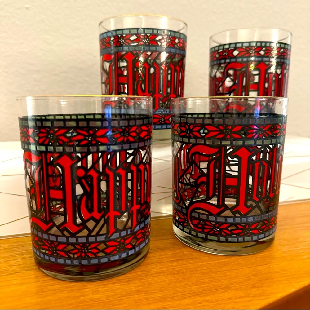 EVC - 12oz Happy Holidays - Lowball glasses - by Houze
